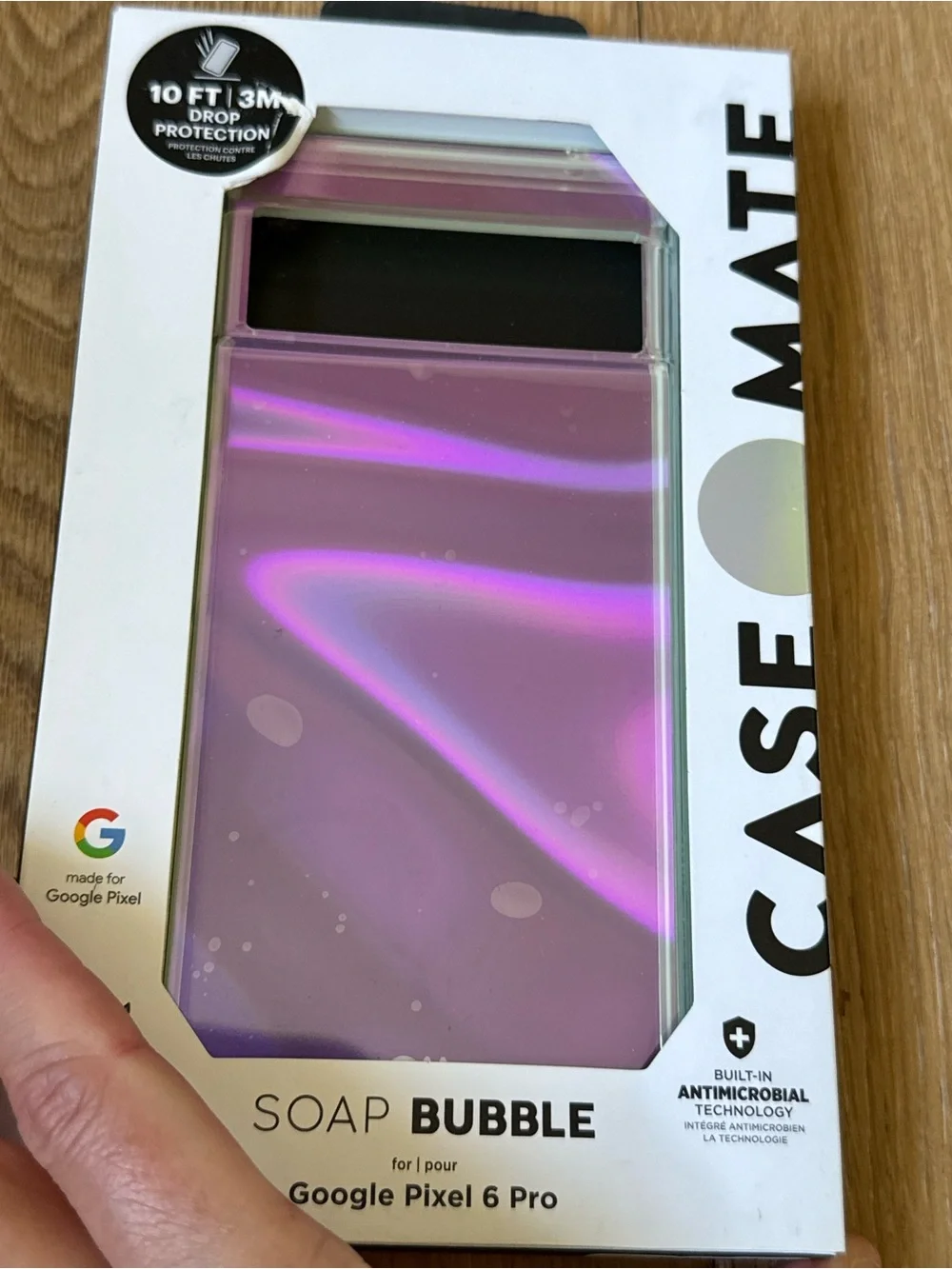 New Case-mate Soap Bubble Google Pixel 6 Pro Case Iridescent Pink Purple